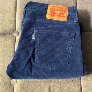 Blue Levi’s corduroy pants